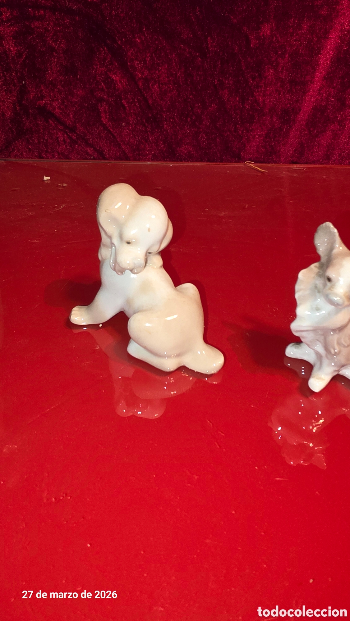 Antig&uuml;edades: 2 perritos porcelana lladro - Foto 2