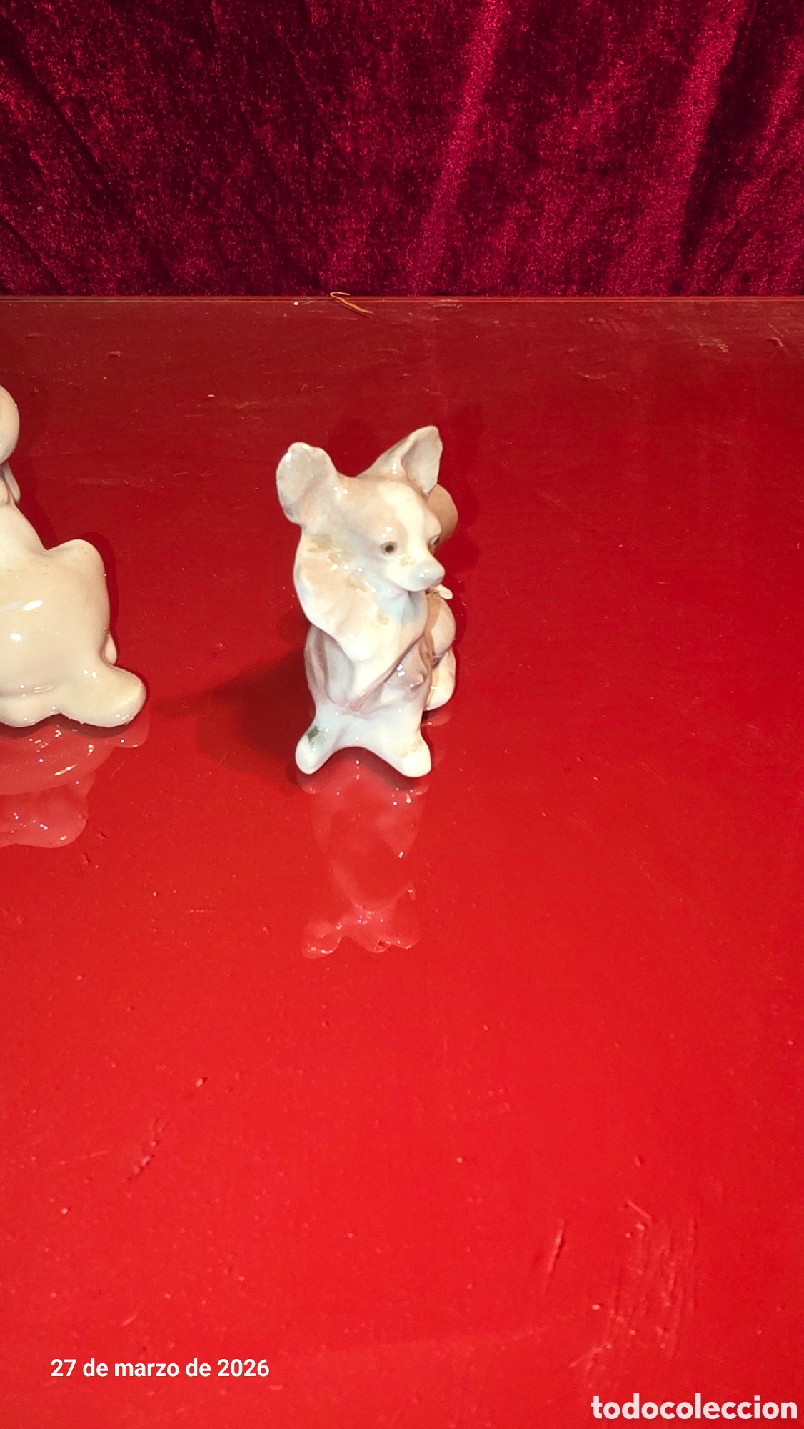 Antig&uuml;edades: 2 perritos porcelana lladro - Foto 3