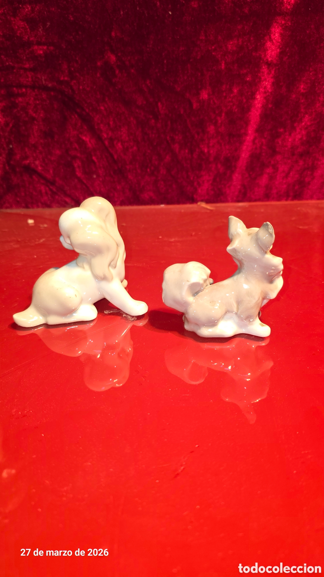 Antig&uuml;edades: 2 perritos porcelana lladro - Foto 4