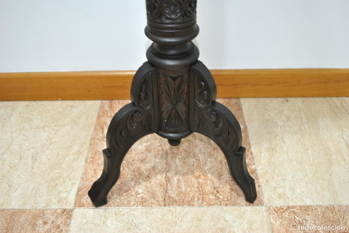 Antig&uuml;edades: MACETERO O PEDESTAL TALLADO MADERA - Foto 10