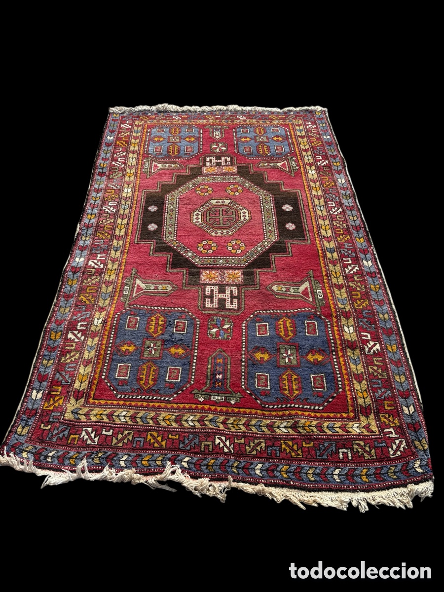 Antig&uuml;edades: Bonita alfombra, antigua Siria.