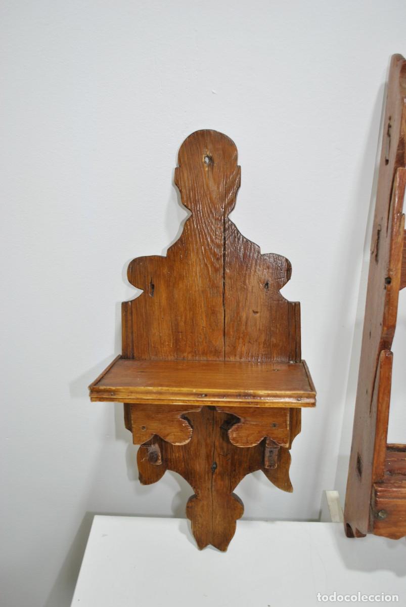 Antig&uuml;edades: LOTE DE ESTANTER&Iacute;AS Y REPISAS DE MADERA - Foto 6
