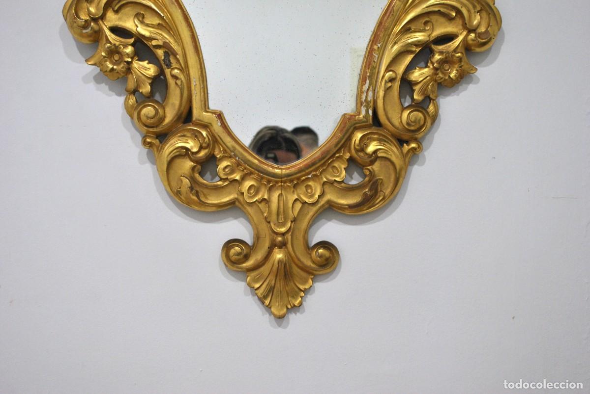 Antig&uuml;edades: ESPEJO ANTIGUO ORO ROCOC&Oacute; ESTILO LUIS XV - Foto 4