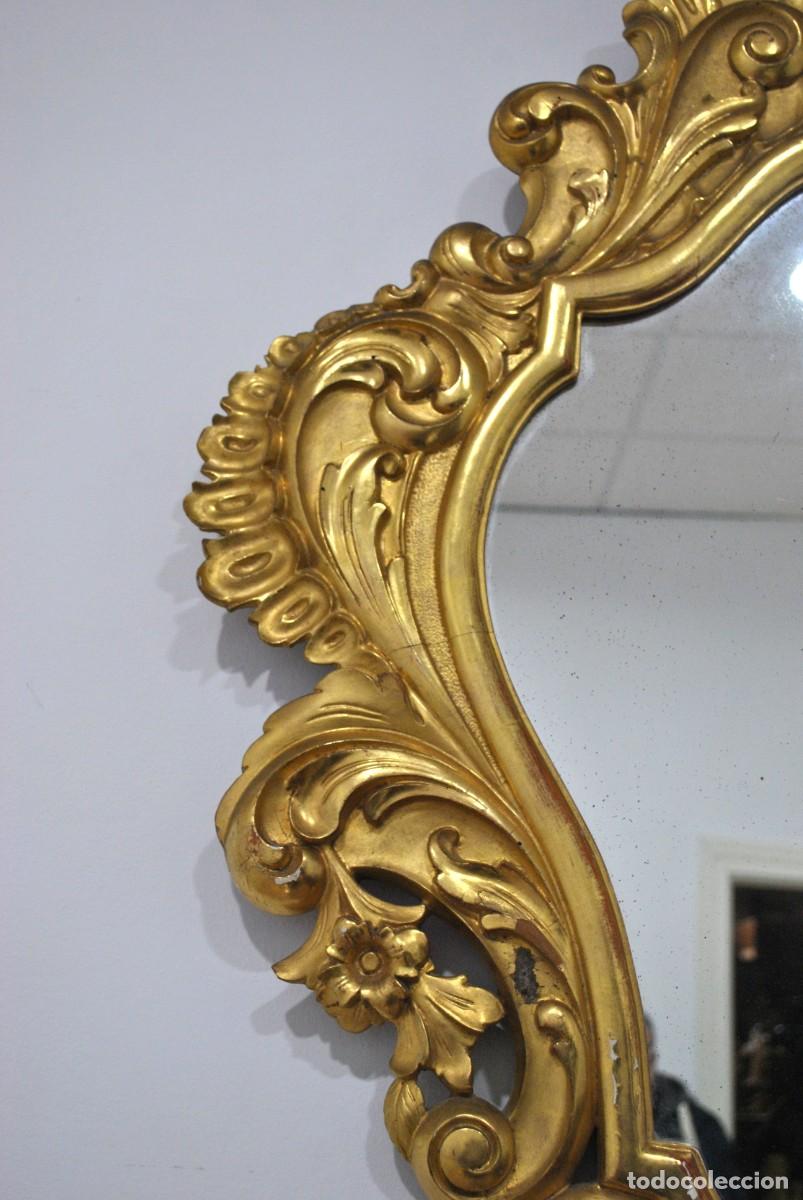 Antig&uuml;edades: ESPEJO ANTIGUO ORO ROCOC&Oacute; ESTILO LUIS XV - Foto 8