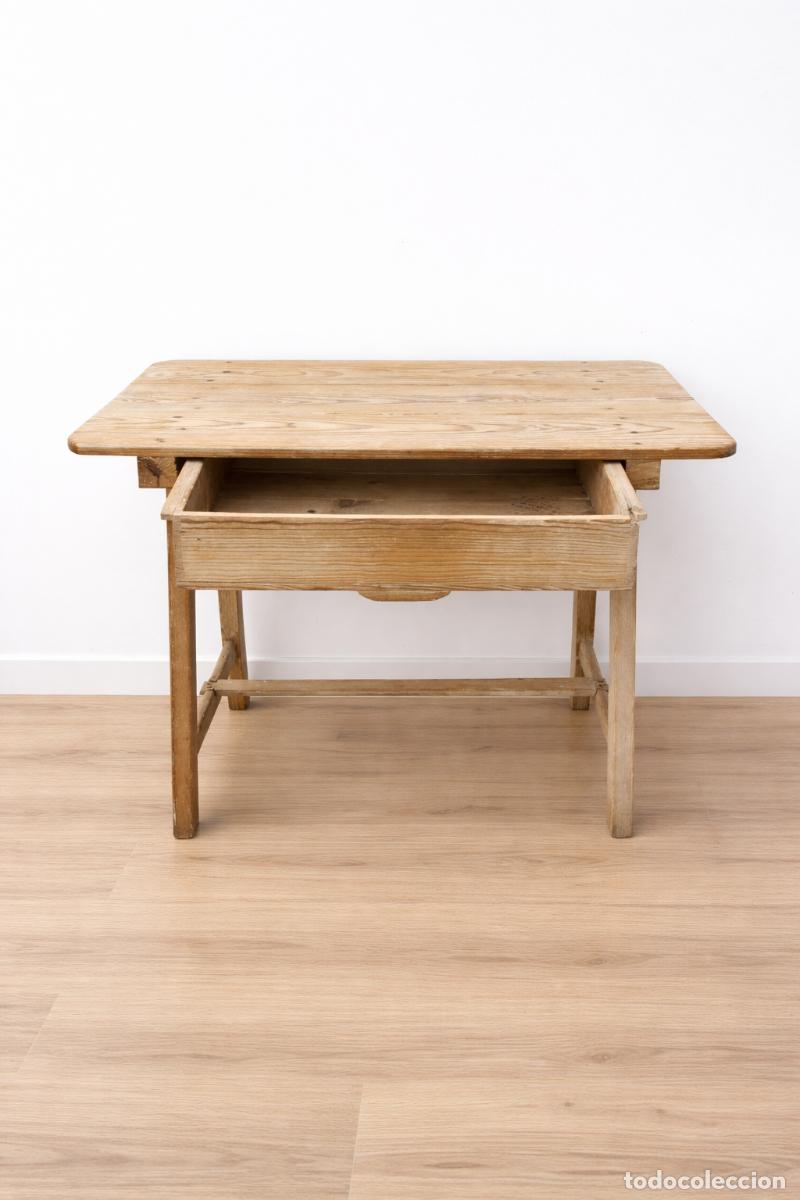 Antig&uuml;edades: MESA ANTIGUA TOCINERA DE 1 CAJ&Oacute;N - Foto 4