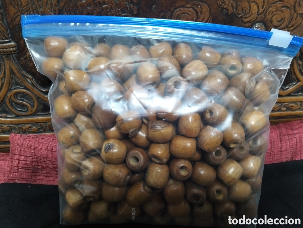 Antig&uuml;edades: Cuentas madera oscura (+300 pieza) - Foto 1