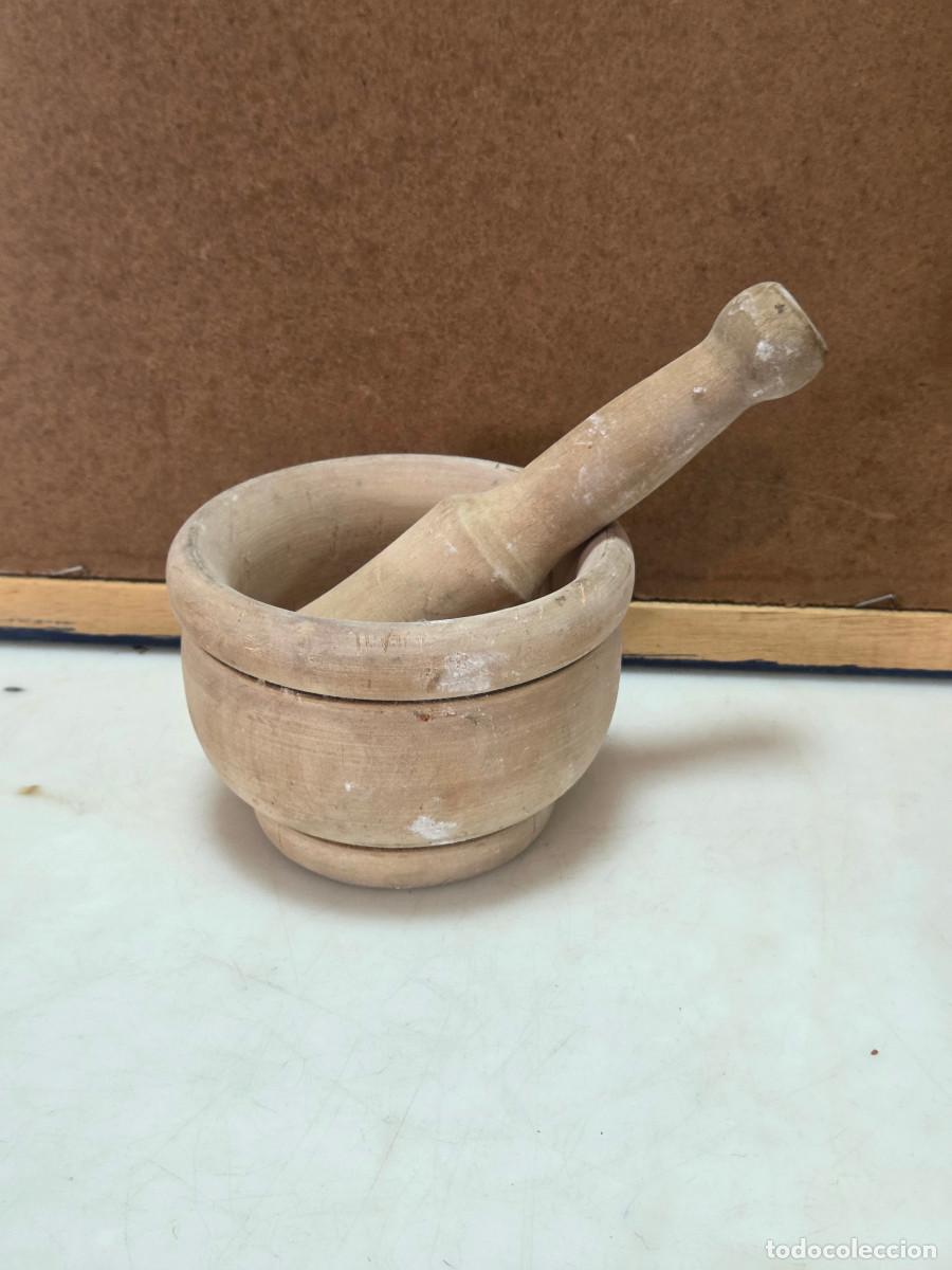 Antig&uuml;edades: mortero de madera rustica - Foto 1