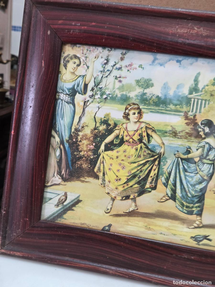 Antig&uuml;edades: cuadro con lamina antigua - Foto 2