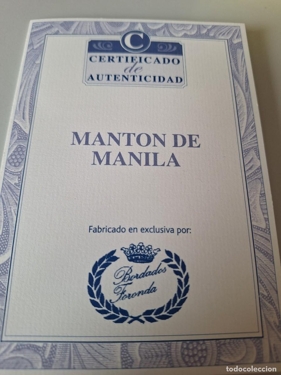 Antig&uuml;edades: Manton de manila Bordado a mano - Foto 5