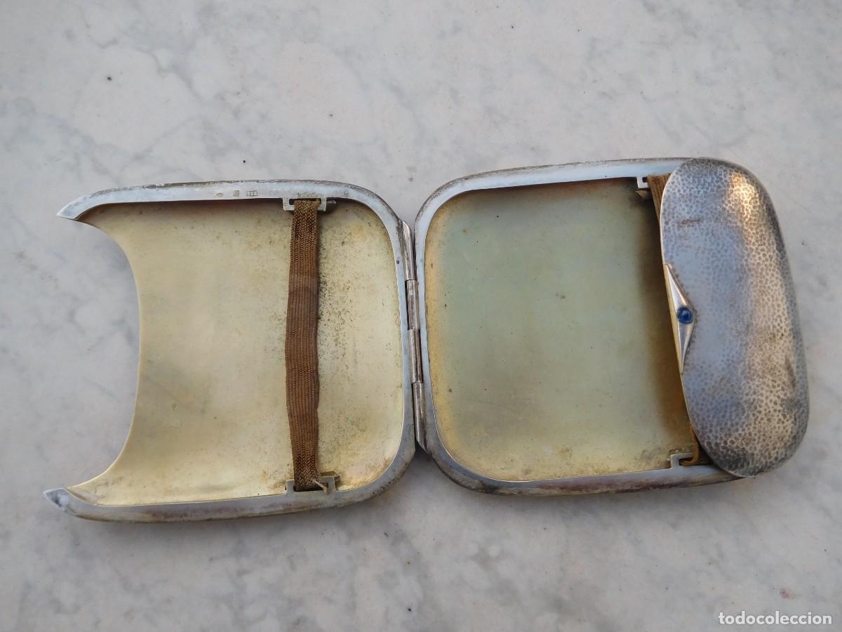 Antig&uuml;edades: Pitillera de plata martele art deco - Foto 11