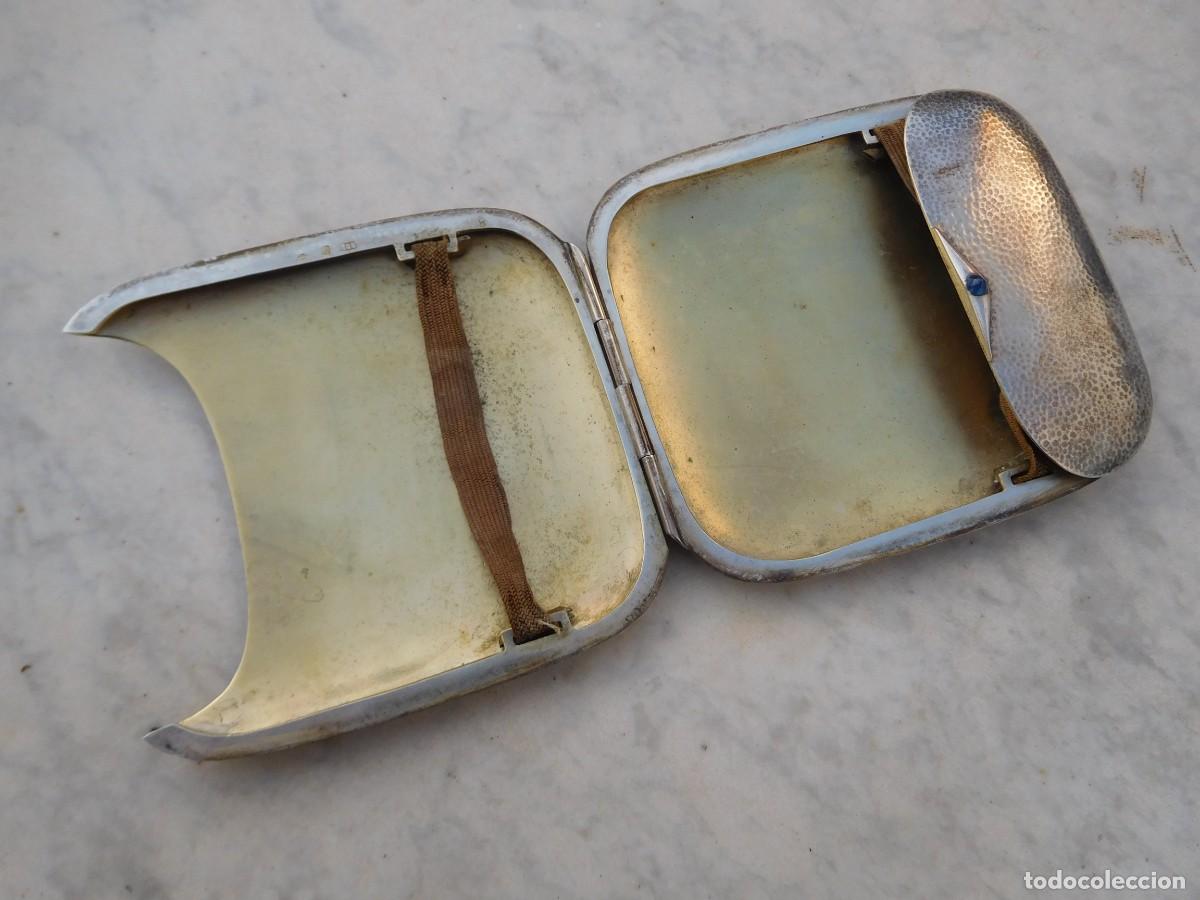 Antig&uuml;edades: Pitillera de plata martele art deco - Foto 15