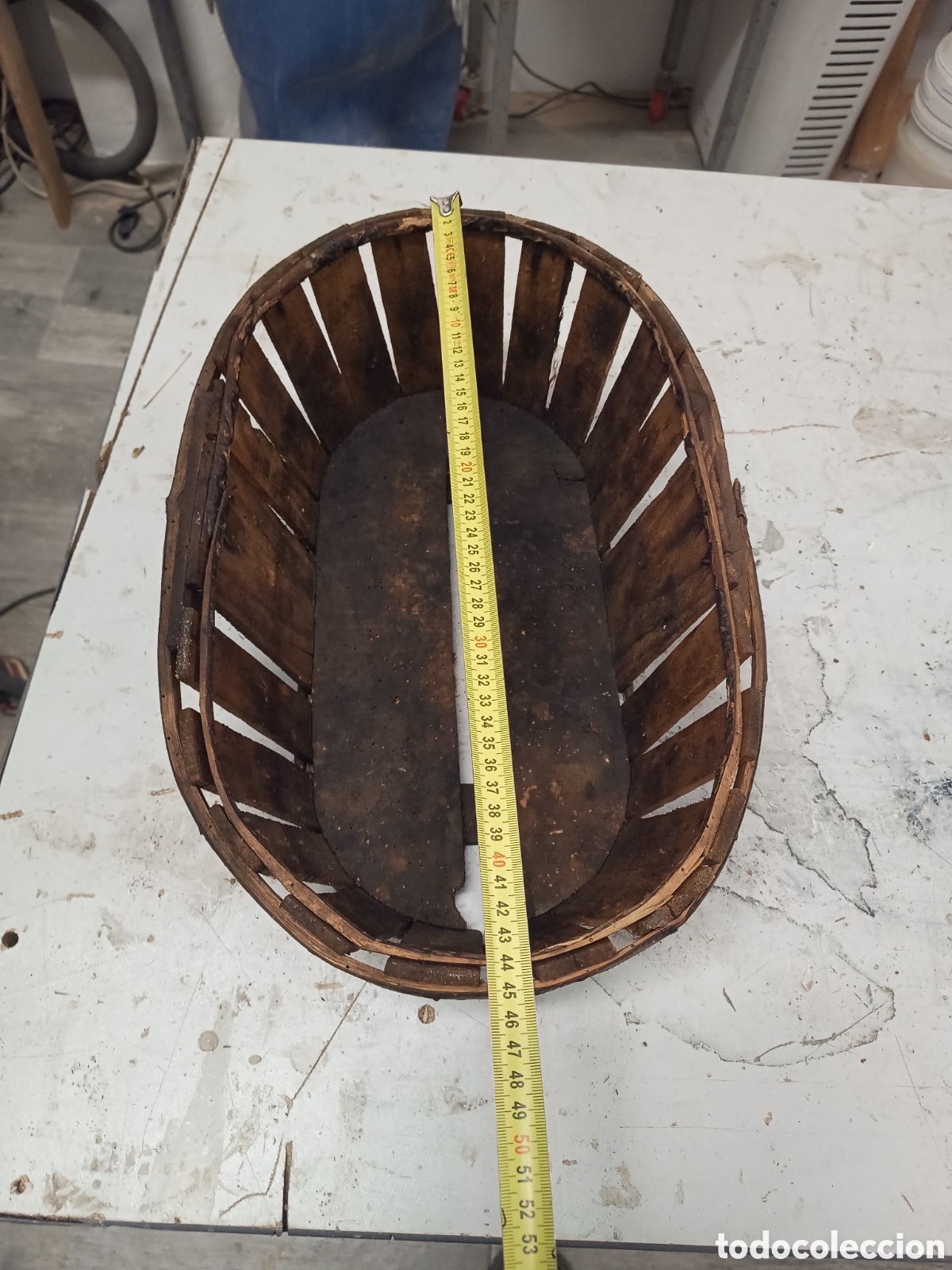 Antig&uuml;edades: Cesta caja de madera para fruta - Foto 2
