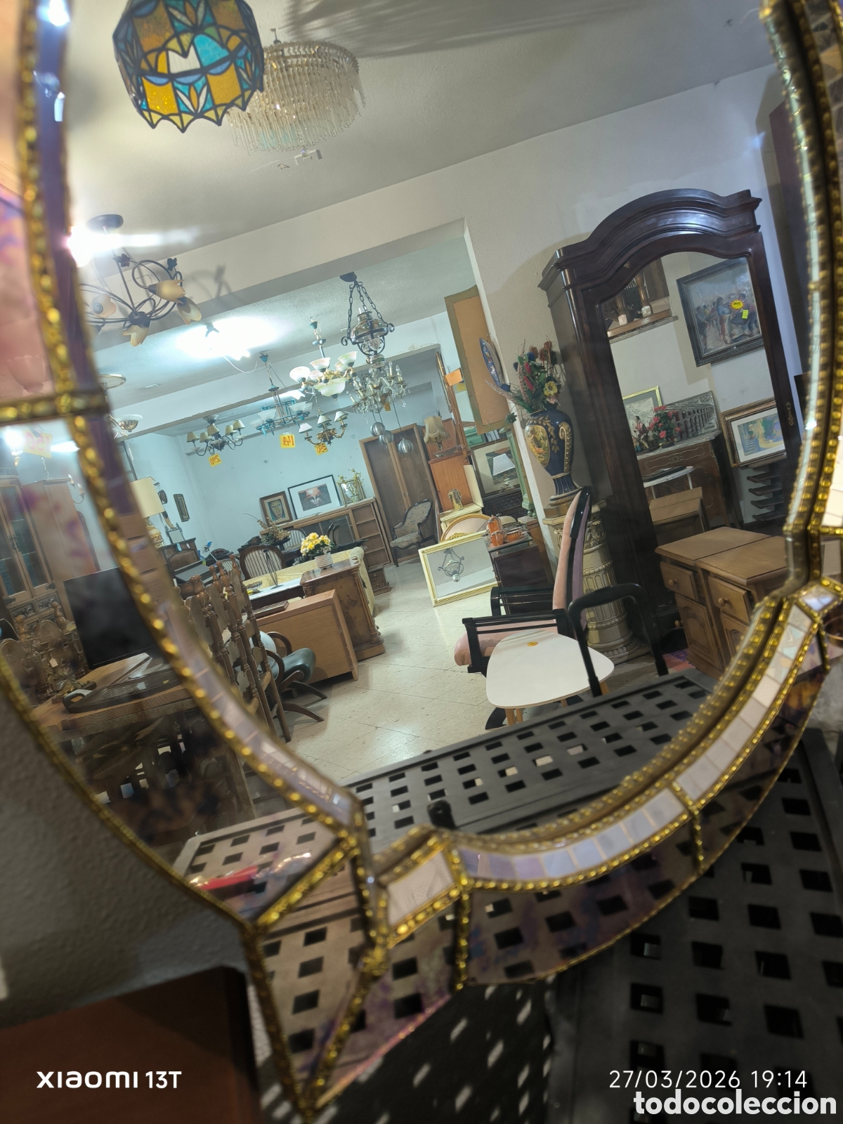 Antig&uuml;edades: Espejo estilo veneciano - Foto 2