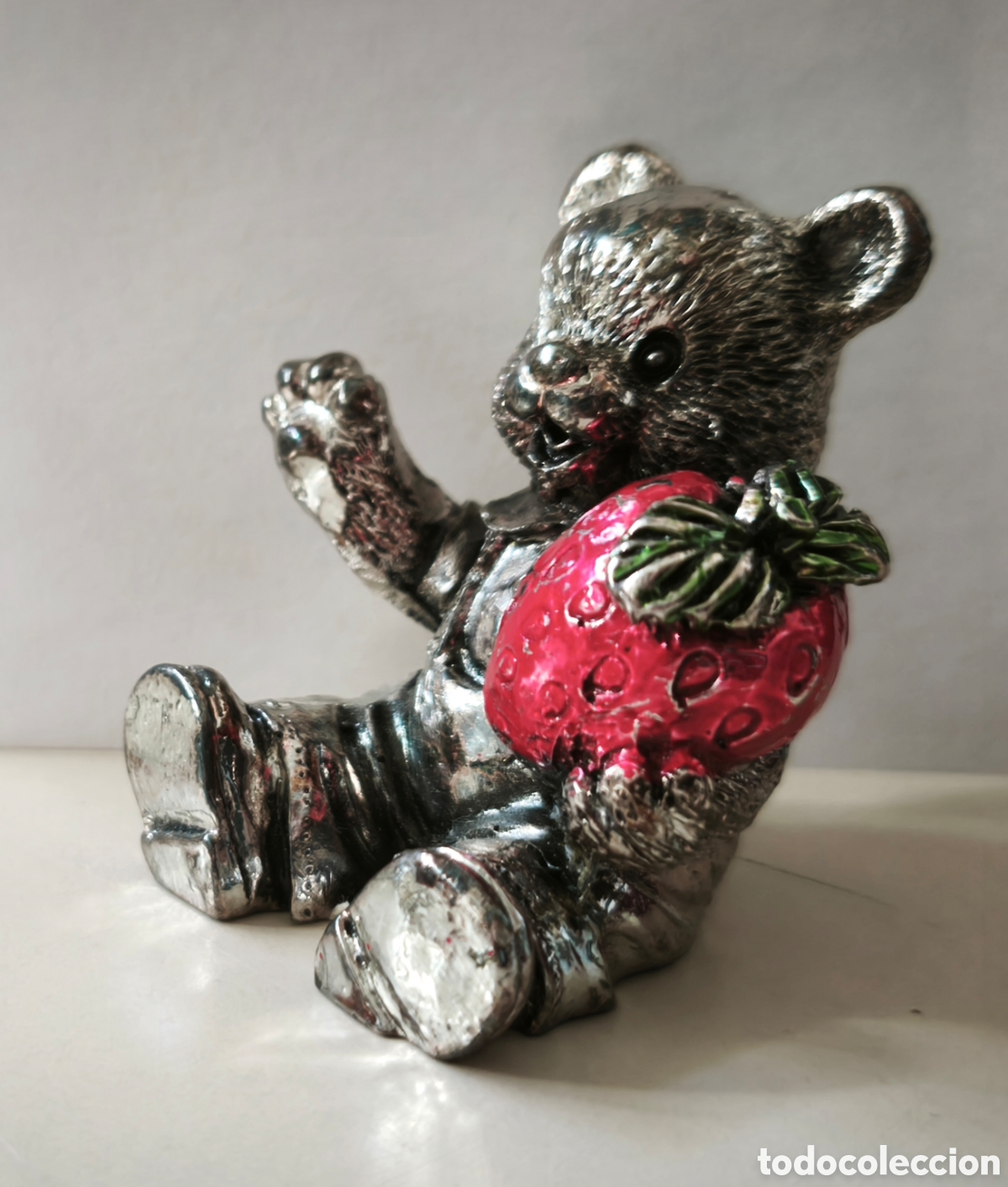 Antig&uuml;edades: Osito laminado de plata - Foto 3