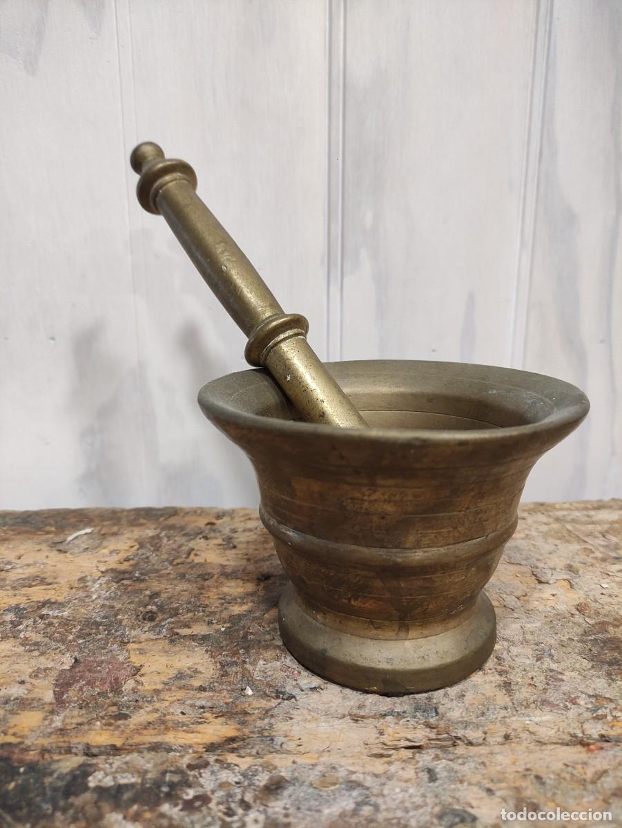 Antig&uuml;edades: Antiguo almirez de bronce - Foto 1