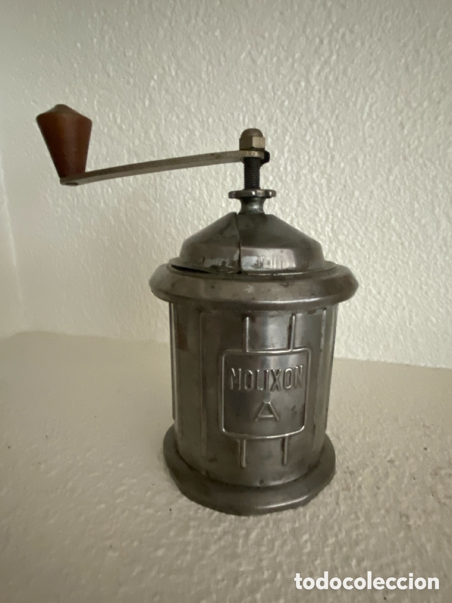 Antig&uuml;edades: Molinillo de caf&eacute; antiguo en aluminio - Foto 3