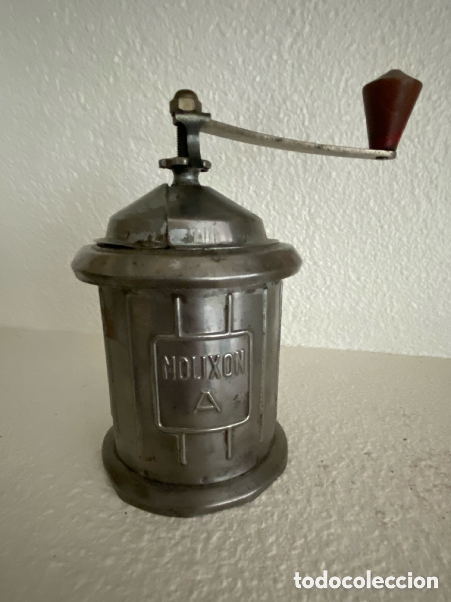 Antig&uuml;edades: Molinillo de caf&eacute; antiguo en aluminio - Foto 5