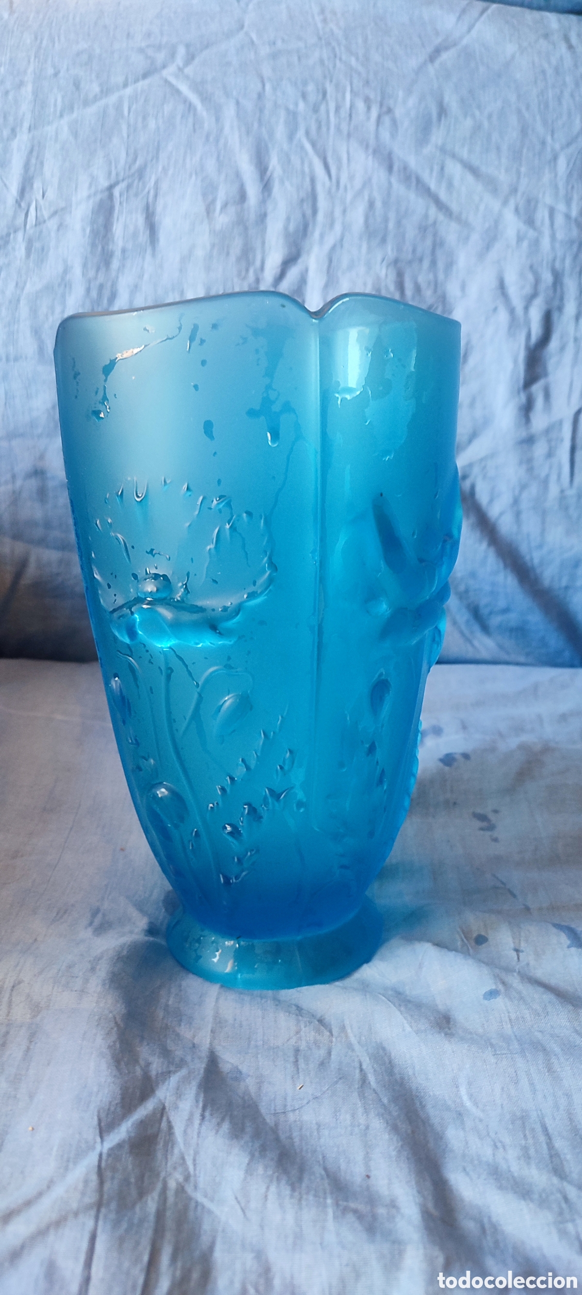 Antig&uuml;edades: Jarr&oacute;n azul modernista - Foto 2