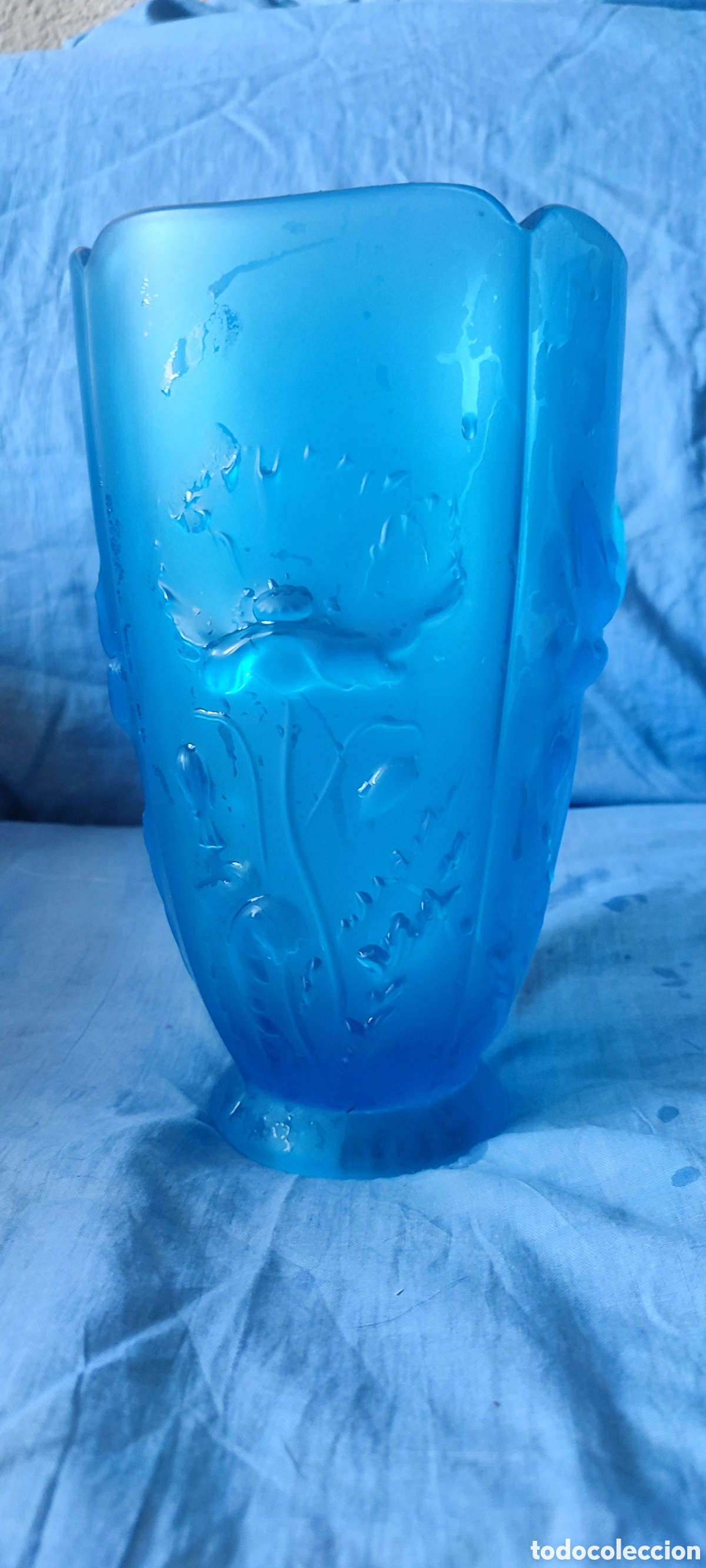 Antig&uuml;edades: Jarr&oacute;n azul modernista - Foto 3