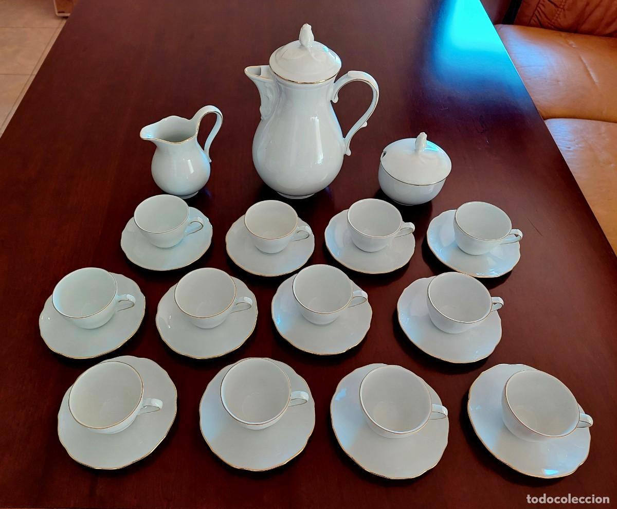 Antiquit&auml;ten: Juego de caf&eacute; 12 servicios - Tirschenreuth Bavaria (SMCS) - Porcelona alemana A&ntilde;os 60/70