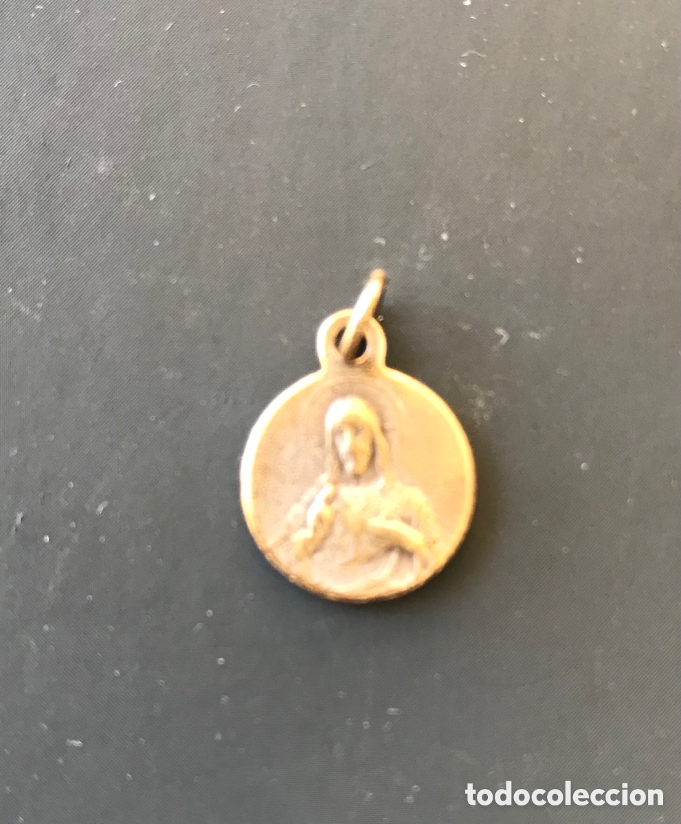 Antig&uuml;edades: Medalla Virgen F&aacute;tima y Sagrado Coraz&oacute;n - Foto 2
