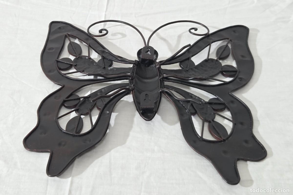 Antig&uuml;edades: Mariposa de chapa y ceramica - Foto 7