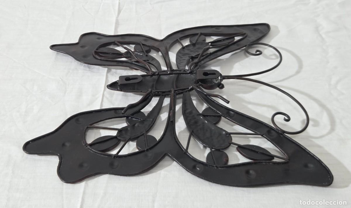 Antig&uuml;edades: Mariposa de chapa y ceramica - Foto 8