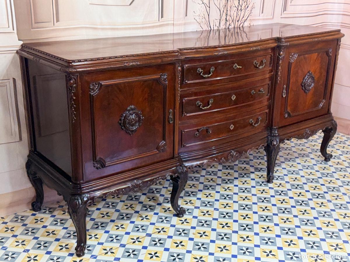 Antig&uuml;edades: Aparador en madera de caoba de estilo Chippendale - Foto 5