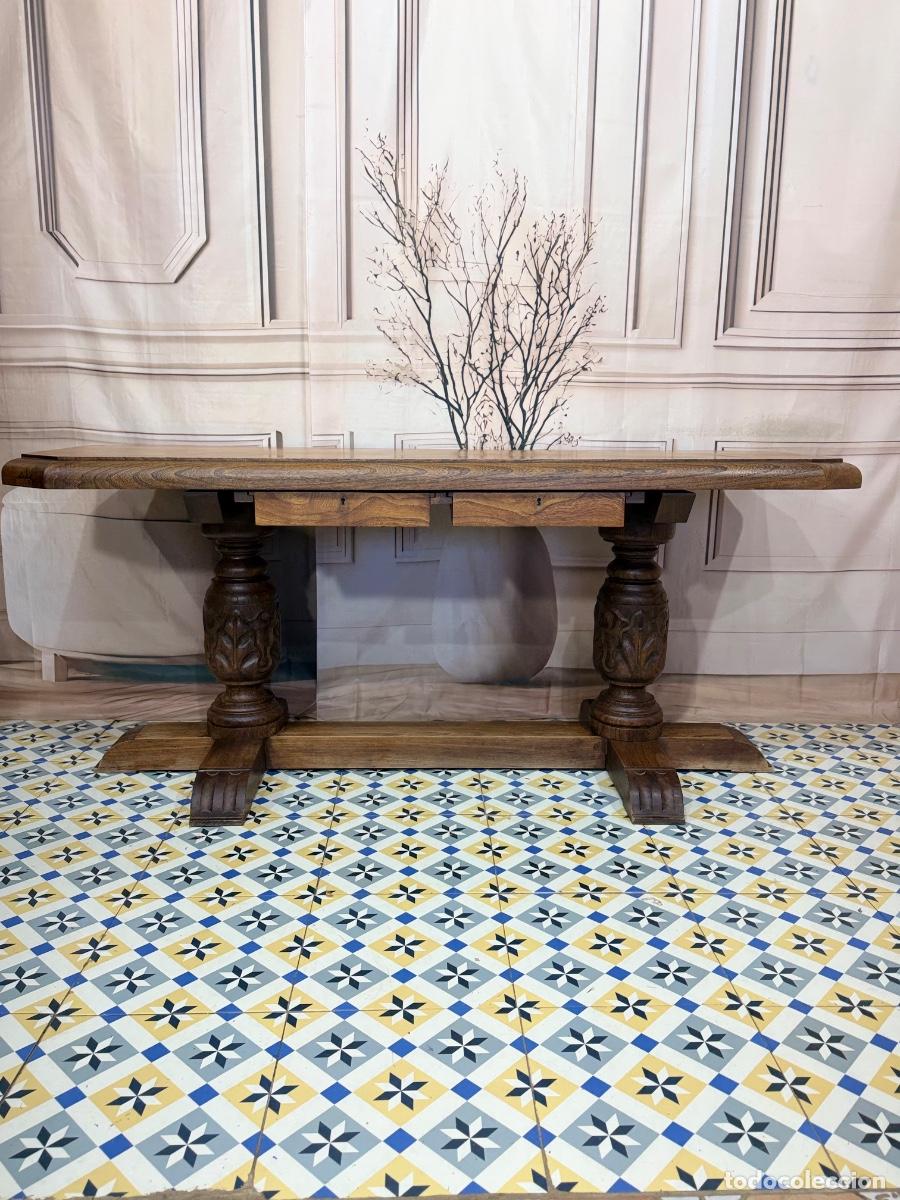 Antig&uuml;edades: Mesa escritorio de madera - Foto 4