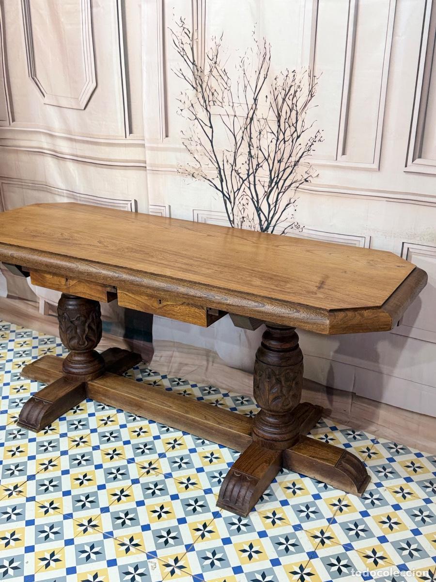 Antig&uuml;edades: Mesa escritorio de madera - Foto 6