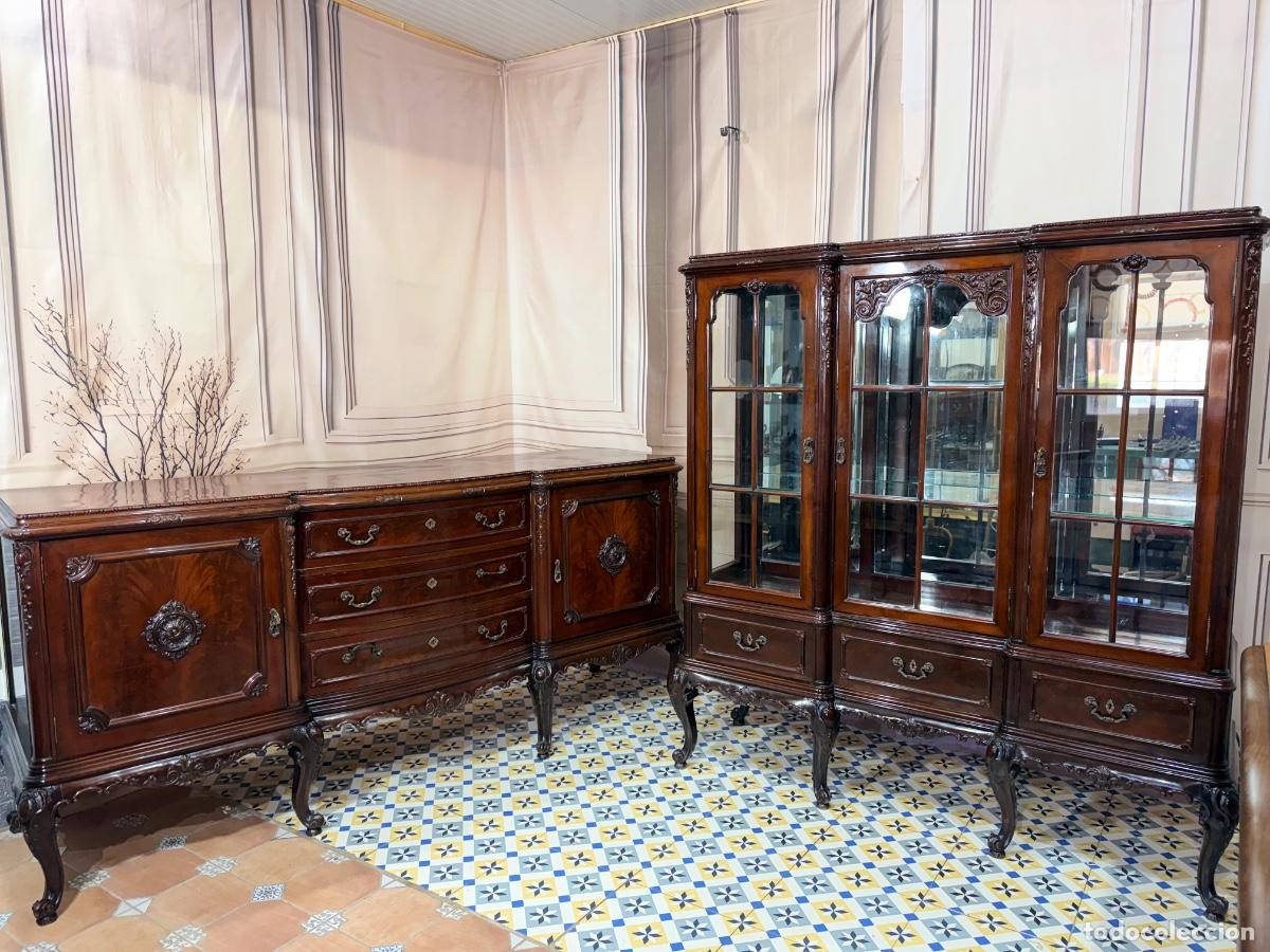 Antig&uuml;edades: Elegante vitrina de caoba - Foto 11