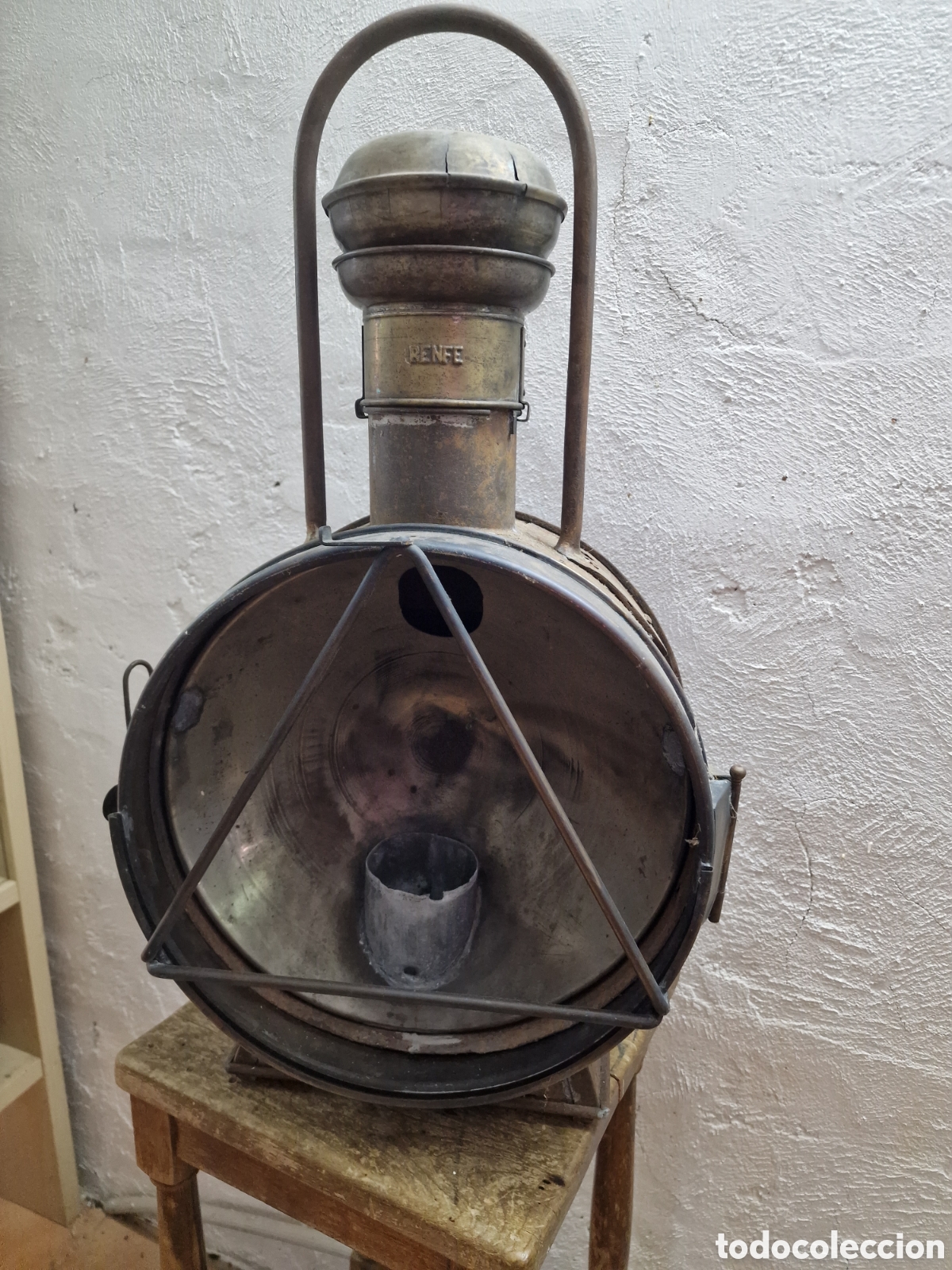 Antig&uuml;edades: Farol de tren Renfe antiguo - Foto 1