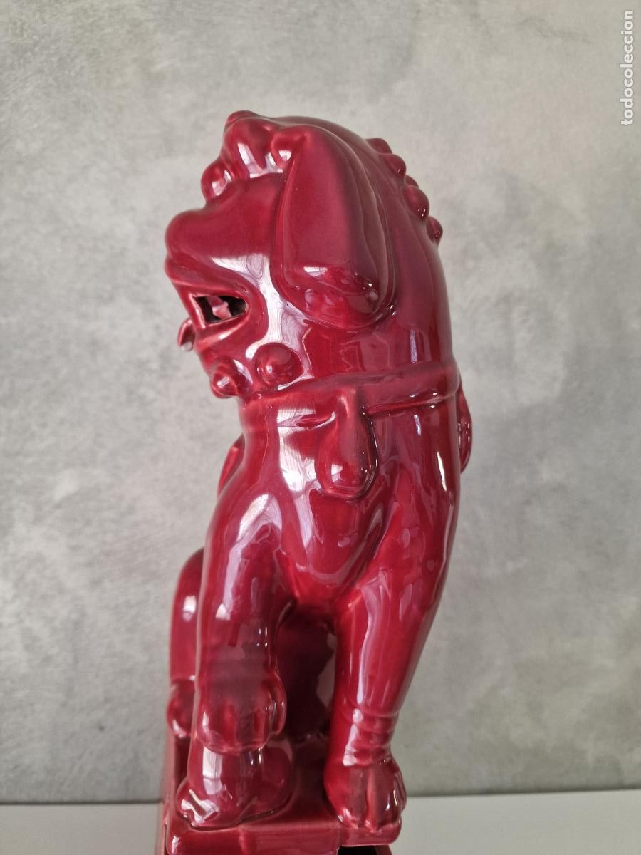 Antig&uuml;edades: PERRO FOO DRAGON CHINO MANISES HISPANIA 40 cm - Foto 8