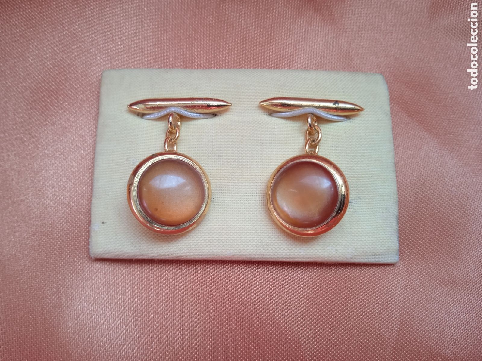 Antig&uuml;edades: GEMELOS PARA CAMISAS CIRCULO AMBAR