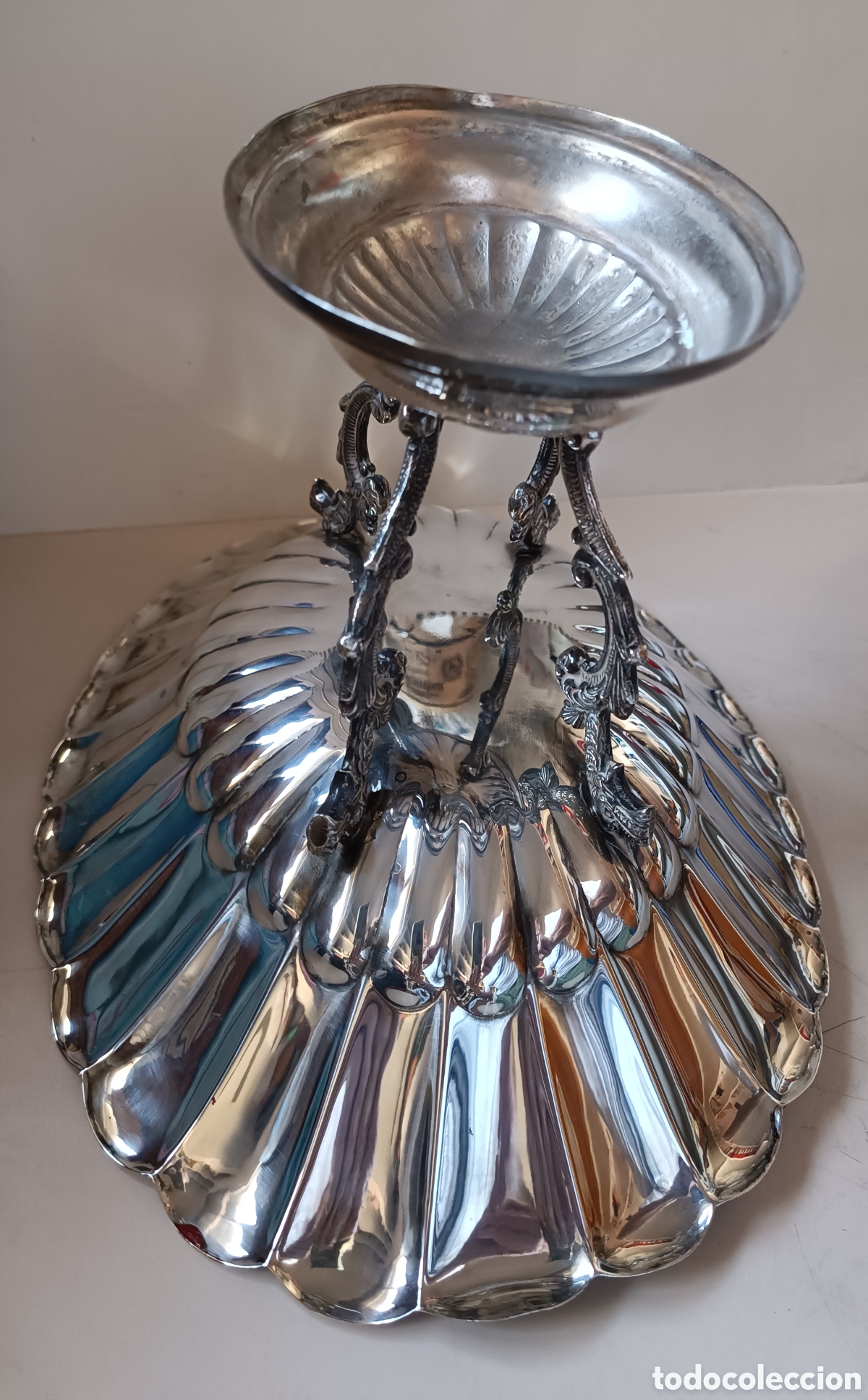Antig&uuml;edades: Centro de mesa con ba&ntilde;o de plata - Foto 5