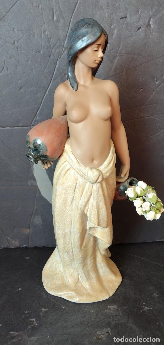 Antig&uuml;edades: Joven aguadora con 2 c&aacute;ntaros Lladro de gres - Foto 1