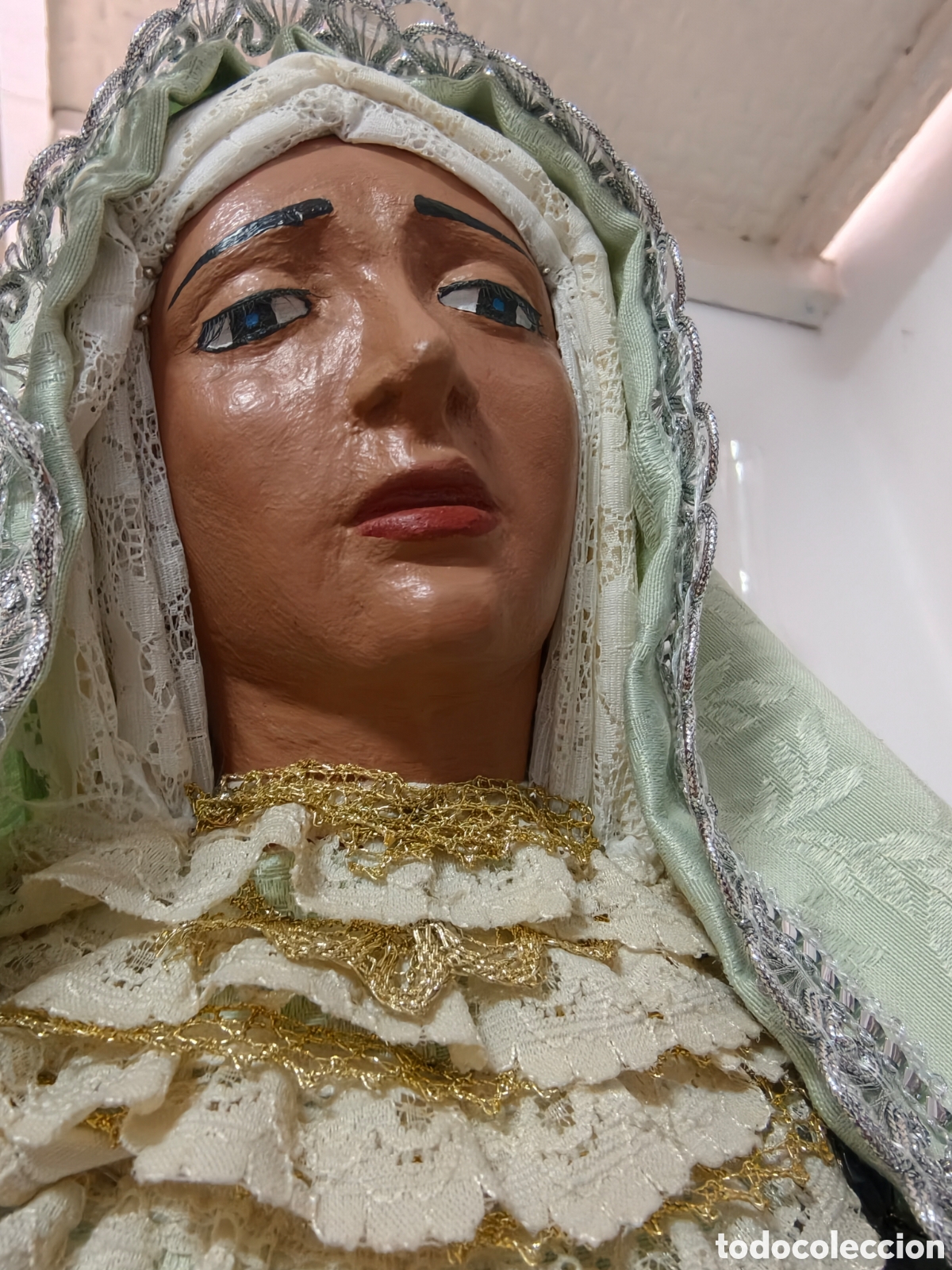Antig&uuml;edades: Preciosa virgen de candelero - Foto 3