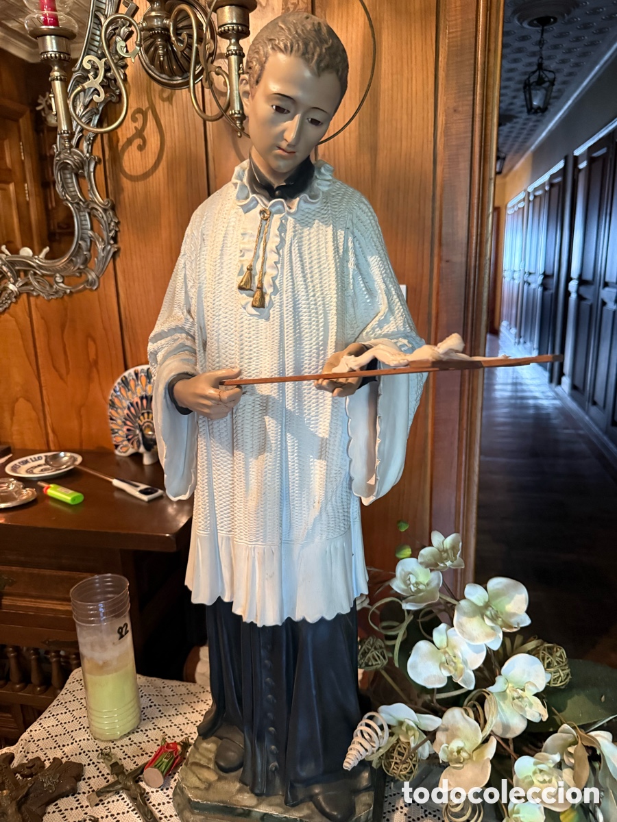 Antig&uuml;edades: Figura San Luis Gonzaga - Foto 10