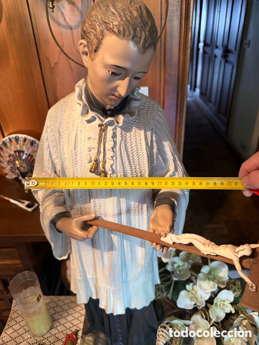Antig&uuml;edades: Figura San Luis Gonzaga - Foto 11