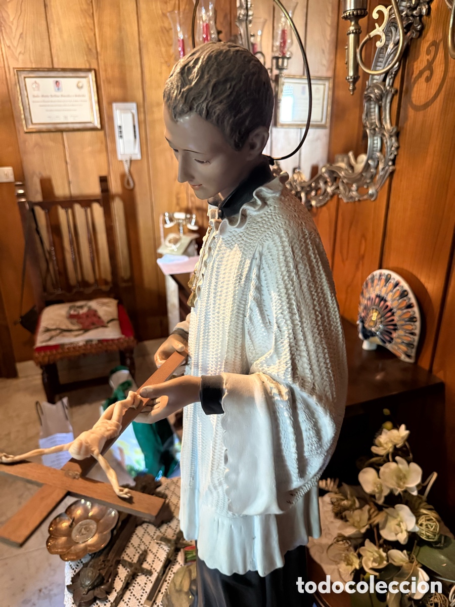 Antig&uuml;edades: Figura San Luis Gonzaga - Foto 18