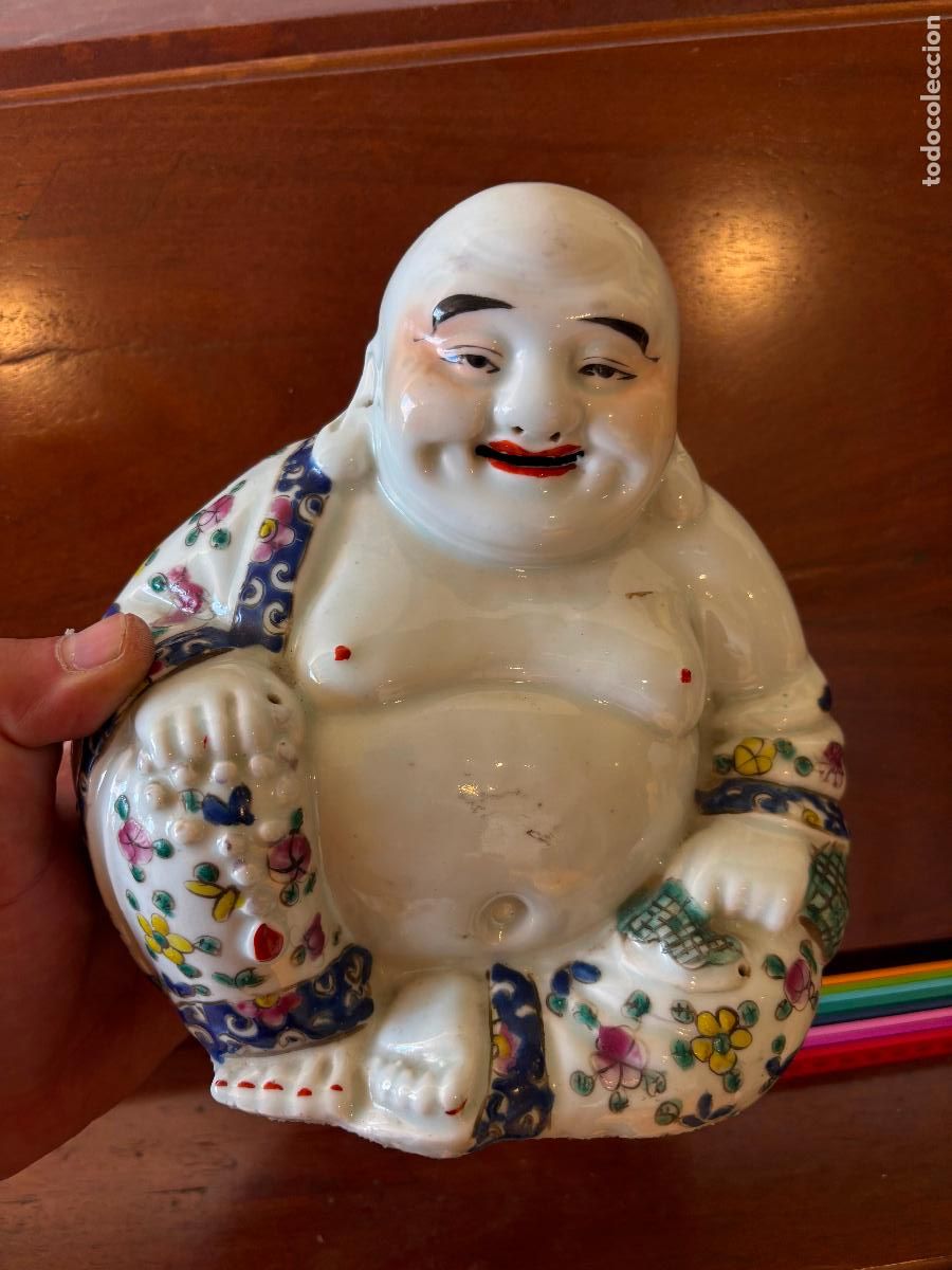 Antig&uuml;edades: Buda de Porcelana Chino antiguo Antique chinese porcelain Antique republique , seal mark