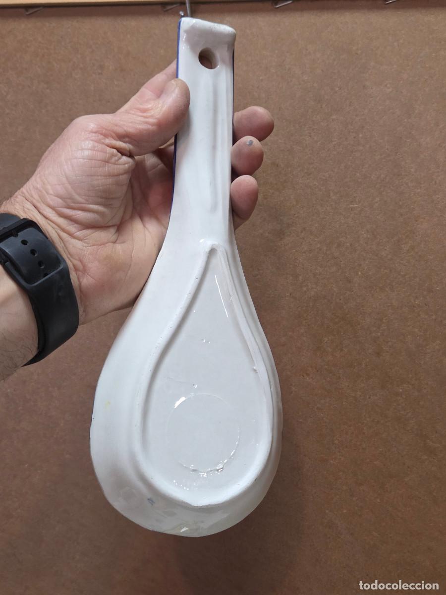 Antig&uuml;edades: cucharon de ceramica vintage - Foto 3