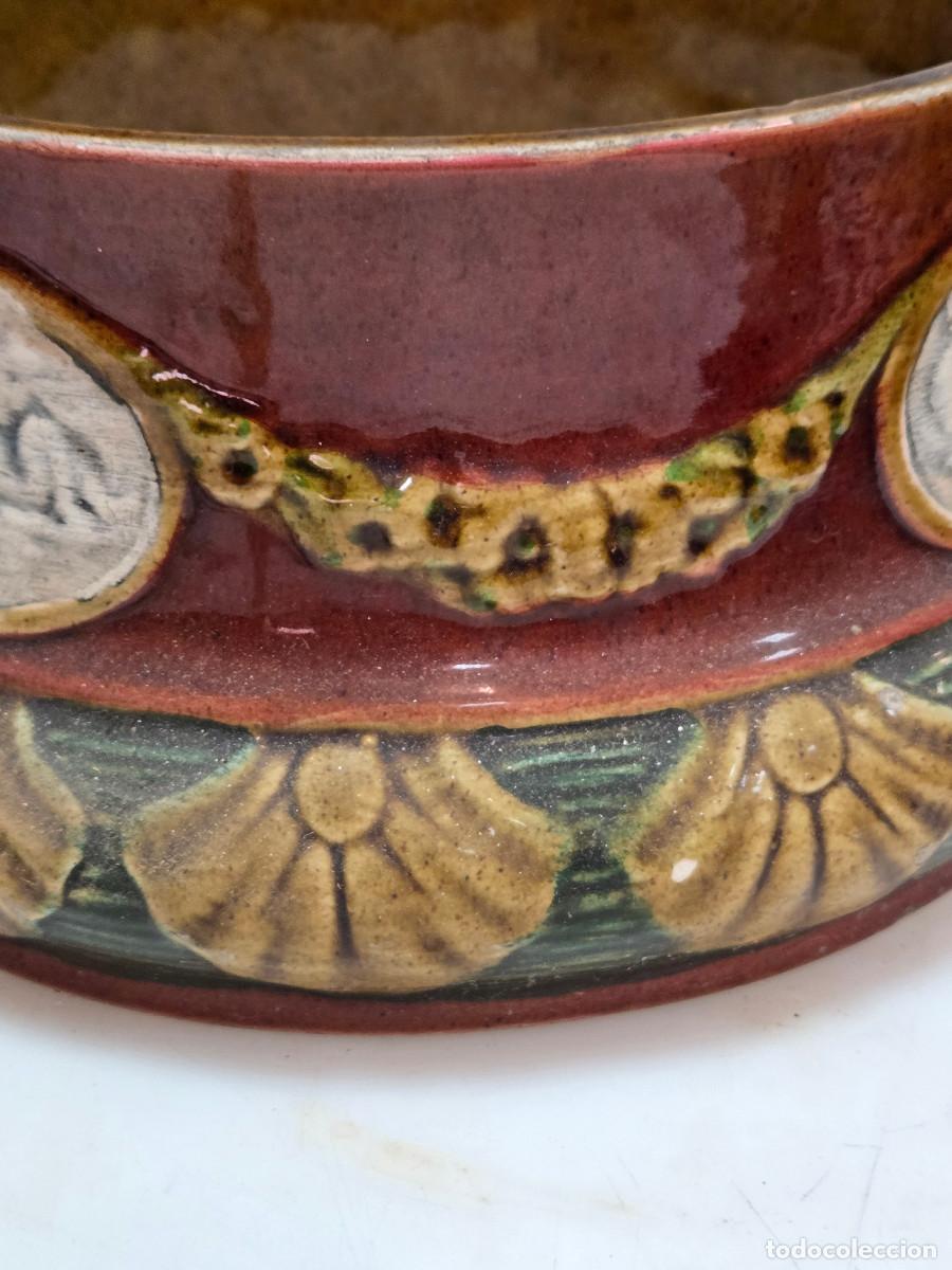 Antig&uuml;edades: macetero de ceramica antigua - Foto 4