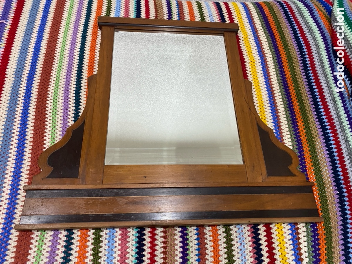 Antig&uuml;edades: Espejo antiguo de madera - Foto 2