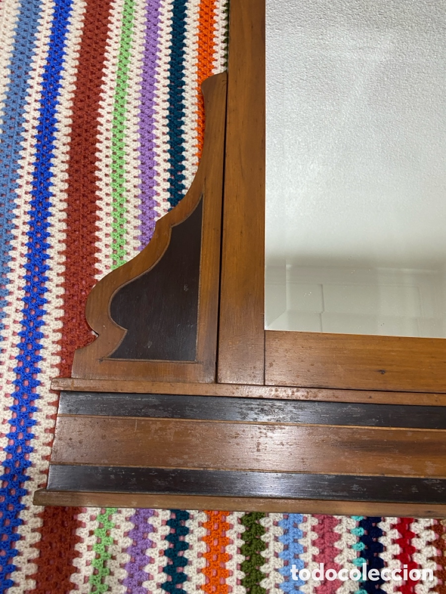 Antig&uuml;edades: Espejo antiguo de madera - Foto 3
