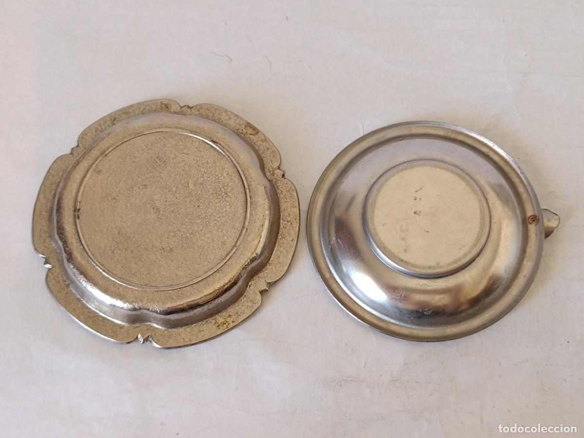 Antig&uuml;edades: Lote 2 Ceniceros Metal - Foto 2