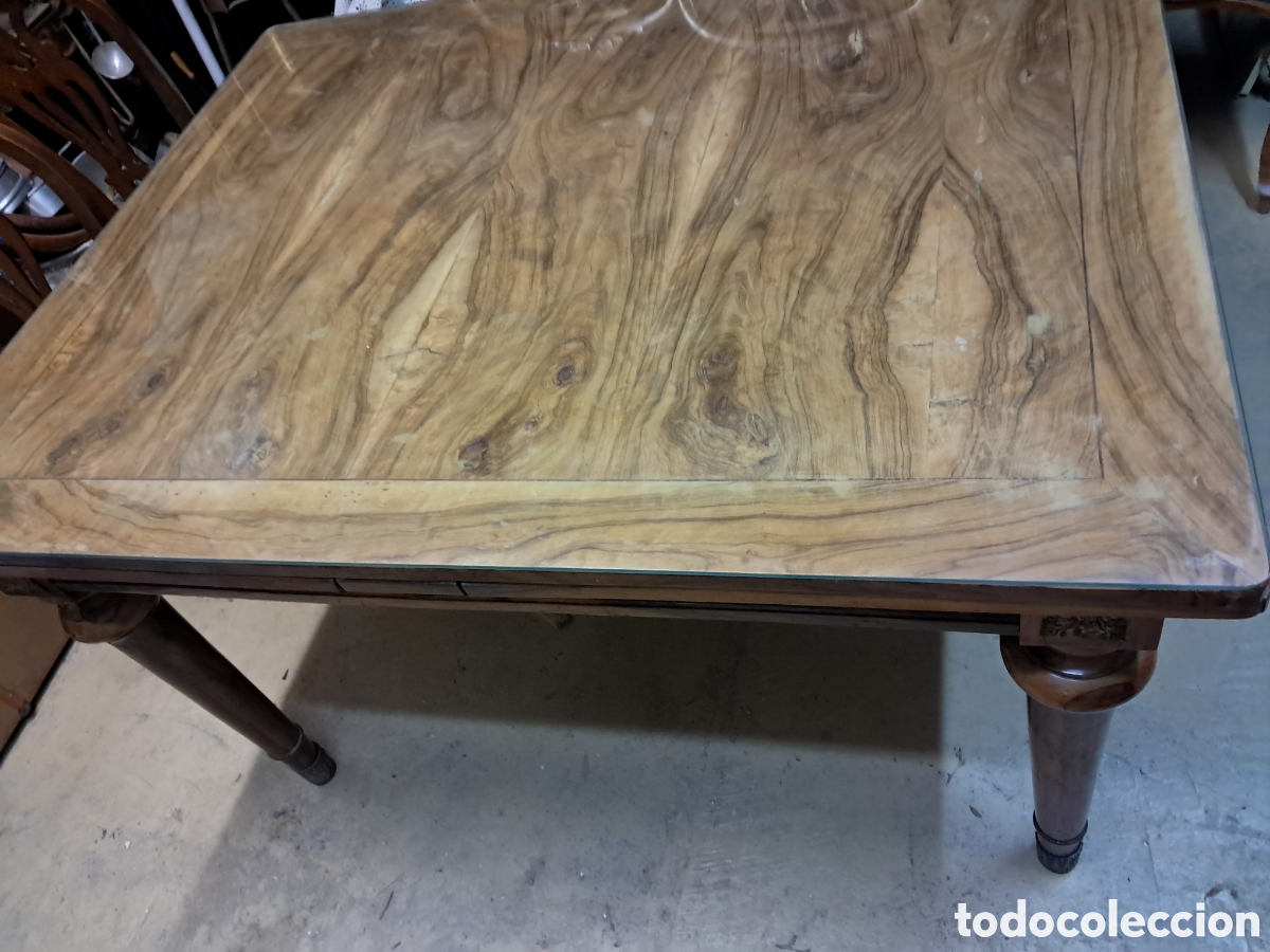 Antig&uuml;edades: Mesa de comedor extensible estilo Alfonso XVI extensible - Foto 5