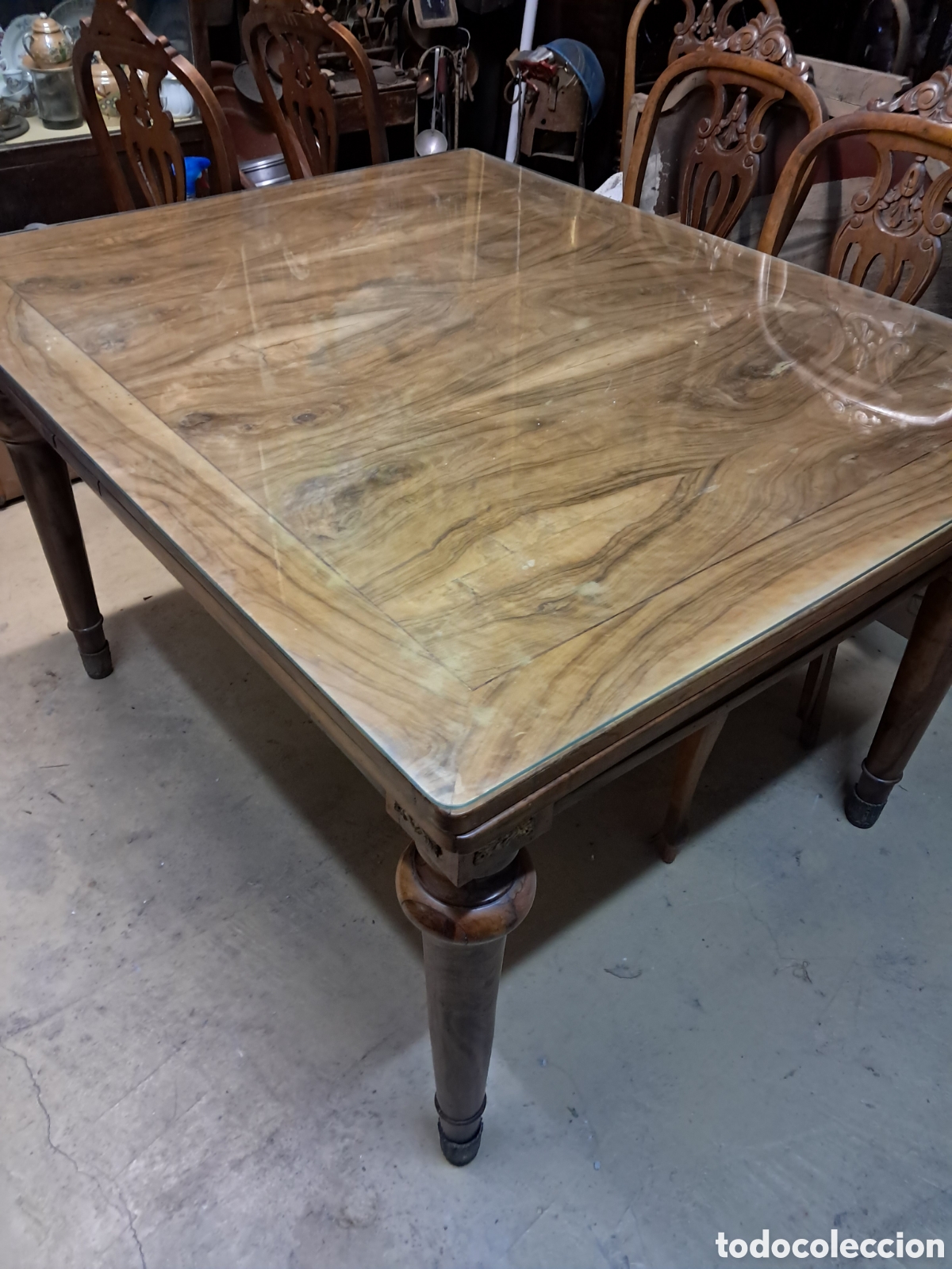 Antig&uuml;edades: Mesa de comedor extensible estilo Alfonso XVI extensible - Foto 1