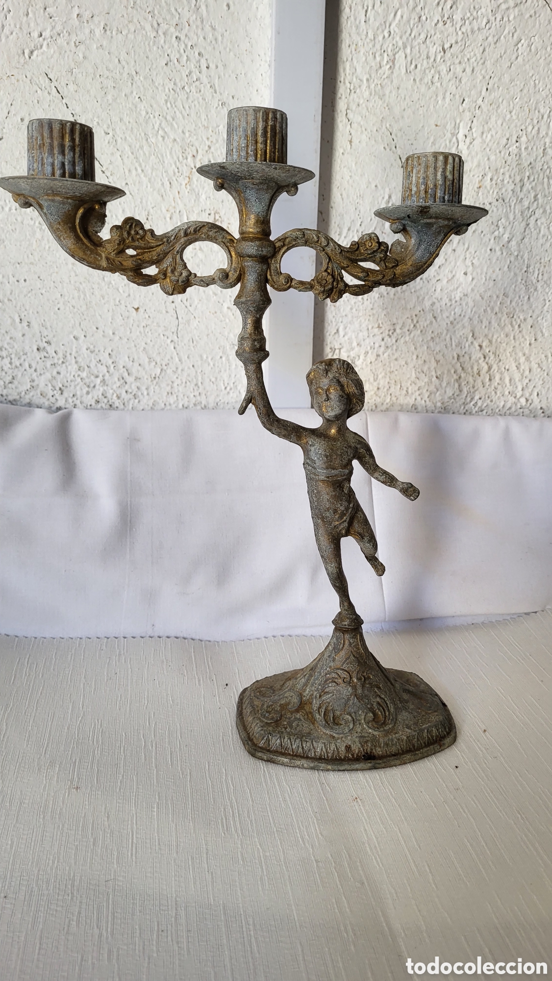 Antig&uuml;edades: Antiguo candelabro vintage - Foto 2