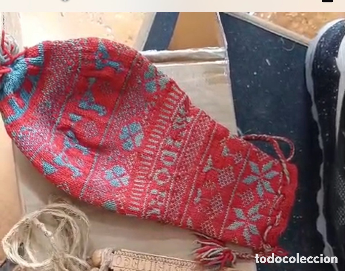 Antig&uuml;edades: Faltriquera antigua Isidoro pastoril indumentaria popular